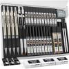 imageNicpro 37PCS Art Mechanical Pencil Set 4PCS Metal Drafting Pencil 03mm 05 mm 07 mm 09 mm ampamp 2PCS 2mm Lead Holder 6B 4B 2B HB 2H 4H Colors For Sketching Drawing With 23 Tube Lead Refills CaseBlack