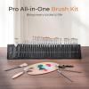 imageNicpro 40 PCS Paint Brush Set Professional Acrylic Paint Brushes with Palette Knife and Canvas Roll Suitable for Acrylic Painting Oil Watercolor Gouache Art Supplies Painter Gifts for Artist