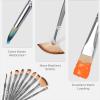 imageNicpro 40 PCS Paint Brush Set Professional Acrylic Paint Brushes with Palette Knife and Canvas Roll Suitable for Acrylic Painting Oil Watercolor Gouache Art Supplies Painter Gifts for Artist
