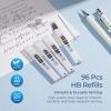 imageNicpro Cute Mechanical Pencil Set 4PCS 05mm Pastel Drafting Pencils with 4 Tube HB Lead Refills 4B Erasers Rotary Retractable Eraser and Eraser Refill for Writing Sketching Back to School Supplies05mm