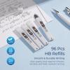 imageNicpro Cute Mechanical Pencil Set 4PCS 05mm Pastel Drafting Pencils with 4 Tube HB Lead Refills 4B Erasers Rotary Retractable Eraser and Eraser Refill for Writing Sketching Back to School Supplies07mm