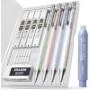 imageNicpro Cute Mechanical Pencil Set 4PCS 05mm Pastel Drafting Pencils with 4 Tube HB Lead Refills 4B Erasers Rotary Retractable Eraser and Eraser Refill for Writing Sketching Back to School Supplies07mm