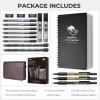 imageNicpro 13mm Mechanical Pencil Set in Leather Bag with Waterproof Field Notebooks 3PCS Metal Heavy Duty Carpenter Pencil with Lead Refill ampamp Eraser for Outdoor Journal Travel Drafting DrawingMulticolor with Notebook