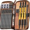 imageNicpro 13mm Mechanical Pencil Set in Leather Bag with Waterproof Field Notebooks 3PCS Metal Heavy Duty Carpenter Pencil with Lead Refill ampamp Eraser for Outdoor Journal Travel Drafting DrawingYellow