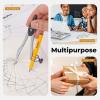 imageNicpro 22 PCS Compass Geometry Tools with Case Drafting Tools Geometry Set with Swing Arm Protractor Rulers Metal Compass Divider Square Set Pencil Back to School Supplies for Students Kids