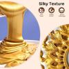 imageNicpro Gold Leaf Paint  2oz60ml Metallic Gold Acrylic Paint WaterBased Non Toxic Non Fading Touch Up Paints for Crafts Metal Wood Clay Fabric Canvas Furniture Handcrafts Art Supplies