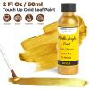imageNicpro Gold Leaf Paint  2oz60ml Metallic Gold Acrylic Paint WaterBased Non Toxic Non Fading Touch Up Paints for Crafts Metal Wood Clay Fabric Canvas Furniture Handcrafts Art Supplies