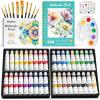 imageNicpro Watercolor Paint Set for Adults ampamp Kids 36 Colors Watercolor Tube Set 12ml 04oz with10 Paint Brushes 25Sheet Watercolor Paper Book Palette Water Color Art Supplies for Artists Beginners Gift