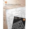 image:imageNicpro Architectural Drafting Tools 3 PCS Templates for House Plan Furniture Kitchen Building Interior Design CAD Drawing Geometry Measuring Template Ruler Supplies