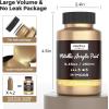 image:imageNicpro Metallic Brass Acrylic Paint 845oz250ml Large Brass Leaf Paint Non Toxic Non Fading Craft Paints for Metal Wood Clay Fabric Canvas Furniture Handcrafts Art SuppliesSahara Gold