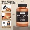 image:imageNicpro Metallic Brass Acrylic Paint 845oz250ml Large Brass Leaf Paint Non Toxic Non Fading Craft Paints for Metal Wood Clay Fabric Canvas Furniture Handcrafts Art SuppliesCopper