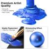 image:imageNicpro Metallic Brass Acrylic Paint 845oz250ml Large Brass Leaf Paint Non Toxic Non Fading Craft Paints for Metal Wood Clay Fabric Canvas Furniture Handcrafts Art SuppliesMetallic Blue