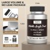 image:imageNicpro Metallic Brass Acrylic Paint 845oz250ml Large Brass Leaf Paint Non Toxic Non Fading Craft Paints for Metal Wood Clay Fabric Canvas Furniture Handcrafts Art SuppliesSilver
