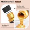 image:imageNicpro Metallic Gold Acrylic Paint 4oz120ml Gold Leaf Paint Non Toxic Non Fading Craft Paints for Metal Wood Clay Fabric Canvas Furniture Handcrafts Art Supplies12 Colors