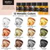 image:imageNicpro Metallic Gold Acrylic Paint 4oz120ml Gold Leaf Paint Non Toxic Non Fading Craft Paints for Metal Wood Clay Fabric Canvas Furniture Handcrafts Art Supplies12 Colors