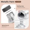 image:imageNicpro Metallic Gold Acrylic Paint 4oz120ml Gold Leaf Paint Non Toxic Non Fading Craft Paints for Metal Wood Clay Fabric Canvas Furniture Handcrafts Art SuppliesSilver