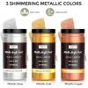 image:imageNicpro Metallic Gold Acrylic Paint 4oz120ml Gold Leaf Paint Non Toxic Non Fading Craft Paints for Metal Wood Clay Fabric Canvas Furniture Handcrafts Art SuppliesGold  Silver  Copper