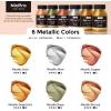 image:imageNicpro Metallic Gold Acrylic Paint 4oz120ml Gold Leaf Paint Non Toxic Non Fading Craft Paints for Metal Wood Clay Fabric Canvas Furniture Handcrafts Art SuppliesGold  Silver  Copper  Brass  Bronze  Deep Gold
