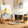 image:imageNicpro Metallic Gold Acrylic Paint 845oz250ml Large Heavy Body Gold Leaf Paint Non Toxic Non Fading Craft Paints for Metal Wood Clay Fabric Canvas Furniture Handcrafts Decor Art SuppliesGoldsmall