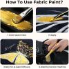 image:imageNicpro Metallic Gold Fabric Paint 845 Fl Oz Permanent Soft Fabric Paint for Clothes NonToxic Gold Leaf Textile Paint for Fabric Furniture Upholstery Tshirts ShoesGold