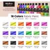 image:imageNicpro Metallic Gold Fabric Paint 845 Fl Oz Permanent Soft Fabric Paint for Clothes NonToxic Gold Leaf Textile Paint for Fabric Furniture Upholstery Tshirts Shoes18 colors