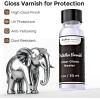 image:imageNicpro Metallic Silver Acrylic Paint Kit  2oz Silver Paint amp2oz High Gloss Clear Varnish Total 4oz120ml NonToxic NonFading Art Craft Paints for Canvas Wood Clay DIY Decor Model Making1 Fl Oz Pack of 2