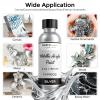 image:imageNicpro Metallic Silver Acrylic Paint Kit  2oz Silver Paint amp2oz High Gloss Clear Varnish Total 4oz120ml NonToxic NonFading Art Craft Paints for Canvas Wood Clay DIY Decor Model Making2 Fl Oz Pack of 2