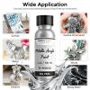 image:imageNicpro Metallic Silver Acrylic Paint Kit  2oz Silver Paint amp2oz High Gloss Clear Varnish Total 4oz120ml NonToxic NonFading Art Craft Paints for Canvas Wood Clay DIY Decor Model Making1 Fl Oz Pack of 2