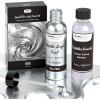 image:imageNicpro Metallic Silver Acrylic Paint Kit  2oz Silver Paint amp2oz High Gloss Clear Varnish Total 4oz120ml NonToxic NonFading Art Craft Paints for Canvas Wood Clay DIY Decor Model Making2 Fl Oz Pack of 2