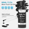image:imageNicpro Silver Leaf Paint  2oz60ml Metallic Silver Acrylic Paint WaterBased Non Toxic Non Fading Touch Up Paints for Crafts Metal Wood Clay Fabric Canvas Furniture Handcrafts Art SuppliesBlack