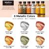 image:imageNicpro Silver Leaf Paint  2oz60ml Metallic Silver Acrylic Paint WaterBased Non Toxic Non Fading Touch Up Paints for Crafts Metal Wood Clay Fabric Canvas Furniture Handcrafts Art Supplies6 Metallic Colors