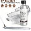 image:imageNicpro Silver Leaf Paint  2oz60ml Metallic Silver Acrylic Paint WaterBased Non Toxic Non Fading Touch Up Paints for Crafts Metal Wood Clay Fabric Canvas Furniture Handcrafts Art SuppliesSilver