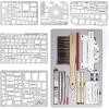 image:imageNicpro 30PCS Professional Drafting Tools amp Geometry Set with Case Architect Protractor Set Metal Mechanical Pencils Pen Scale Ruler Metal Ruler 5 Drawing Templates for Interior Design House Plan21 PCS