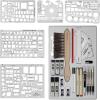image:imageNicpro 30PCS Professional Drafting Tools amp Geometry Set with Case Architect Protractor Set Metal Mechanical Pencils Pen Scale Ruler Metal Ruler 5 Drawing Templates for Interior Design House Plan30 PCS