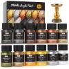 image:imageNicpro Metallic Gold Acrylic Paint 4oz120ml Gold Leaf Paint Non Toxic Non Fading Craft Paints for Metal Wood Clay Fabric Canvas Furniture Handcrafts Art Supplies12 Colors