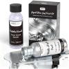 image:imageNicpro Metallic Silver Acrylic Paint Kit  2oz Silver Paint amp2oz High Gloss Clear Varnish Total 4oz120ml NonToxic NonFading Art Craft Paints for Canvas Wood Clay DIY Decor Model Making1 Fl Oz Pack of 2