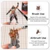 image:imageNicpro 10 Colors Metallic Model Paint Set 20ml Ready to Use Modeling Acrylic Paints Brush amp Airbrush Compatible Miniature Paint Set for Beginner amp Pro on Model Scale Figure Crafts with 1 ThinnerFace  Skin Tones