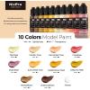 image:imageNicpro 10 Colors Metallic Model Paint Set 20ml Ready to Use Modeling Acrylic Paints Brush amp Airbrush Compatible Miniature Paint Set for Beginner amp Pro on Model Scale Figure Crafts with 1 ThinnerFace  Skin Tones