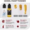 image:imageNicpro 10 Colors Metallic Model Paint Set 20ml Ready to Use Modeling Acrylic Paints Brush amp Airbrush Compatible Miniature Paint Set for Beginner amp Pro on Model Scale Figure Crafts with 1 ThinnerMetallic