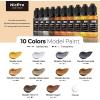 image:imageNicpro 10 Colors Metallic Model Paint Set 20ml Ready to Use Modeling Acrylic Paints Brush amp Airbrush Compatible Miniature Paint Set for Beginner amp Pro on Model Scale Figure Crafts with 1 ThinnerMetallic