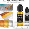 image:imageNicpro 10 Colors Metallic Model Paint Set 20ml Ready to Use Modeling Acrylic Paints Brush amp Airbrush Compatible Miniature Paint Set for Beginner amp Pro on Model Scale Figure Crafts with 1 ThinnerMetallic