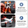 image:imageNicpro 10 Colors Metallic Model Paint Set 20ml Ready to Use Modeling Acrylic Paints Brush amp Airbrush Compatible Miniature Paint Set for Beginner amp Pro on Model Scale Figure Crafts with 1 ThinnerEnamelLike Gloss