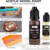image:imageNicpro 10 Colors Metallic Model Paint Set 20ml Ready to Use Modeling Acrylic Paints Brush amp Airbrush Compatible Miniature Paint Set for Beginner amp Pro on Model Scale Figure Crafts with 1 ThinnerFace  Skin Tones