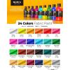 image:imageNicpro 12 Colors Fabric Paint 2 oz 60 ml Fabric Paint for Clothes Permanent Rich Pigment NonToxic Clothing Paint for DIY Tshirts Jeans Crafts Refresh Furniture Upholstery24 Colors