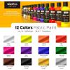 image:imageNicpro 12 Colors Fabric Paint 2 oz 60 ml Fabric Paint for Clothes Permanent Rich Pigment NonToxic Clothing Paint for DIY Tshirts Jeans Crafts Refresh Furniture Upholstery12 Colors