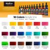 image:imageNicpro 18 Colors Acrylic Ink 1oz30ml Bottle with Dropper Quick Dry Permanent Acrylic Drawing Inks for Artist Essential Color Set for Ink Drawing Pouring Art Airbrush Resin Mixed Media18 Colors