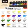 image:imageNicpro 18 Colors Model Paint Set 20ml Ready to Use Modeling Acrylic Paints Brush amp Airbrush Compatible Miniature Paint Set for Beginners amp Artists on Models Figures Crafts Canvas with 1 Thinner18 Colors with 1 Thinner