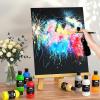 image:imageNicpro 24 Colors Airbrush Paint 845 oz 250 ml with 1 Thinner Large Bulk Ready to Spray Airbrush Paint Set Opaque WaterBased Acrylic Air brush Paints for Model Metal Plastic Wood Canvas845 Fl Oz Pack of 25