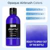 image:imageNicpro Black Large Airbrush Paint 845 oz 250 ml Ready to Spray Opaque WaterBased Acrylic Air Brush Paints for Model Wood Canvas Metal Plastic Leather for Beginners amp ArtistsBlue
