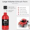 image:imageNicpro Black Large Airbrush Paint 845 oz 250 ml Ready to Spray Opaque WaterBased Acrylic Air Brush Paints for Model Wood Canvas Metal Plastic Leather for Beginners amp ArtistsRed